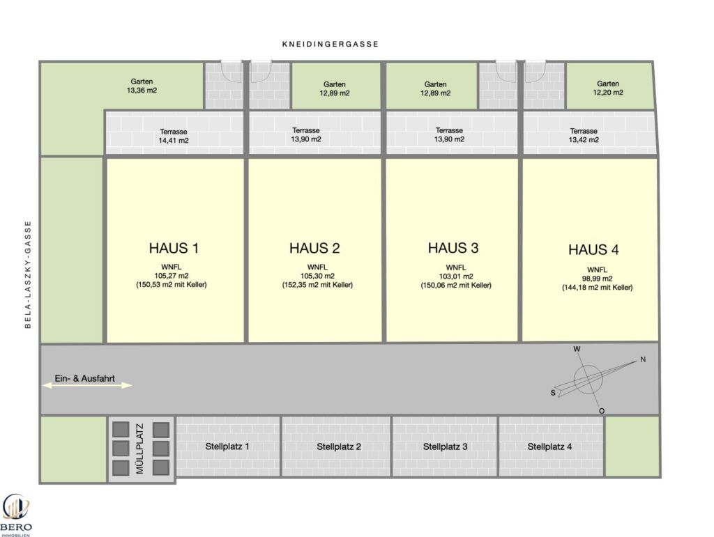 Übersichtsplan Haus 1-4
