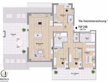 5 Zimmer | 2 Bäder | Terrasse | Balkon | Lobau, 1220 Wien, Terrassenwohnung