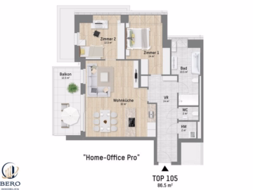 3 Zimmer Balkon | Alte Donau | U1 Kagran, 1220 Wien, Terrassenwohnung