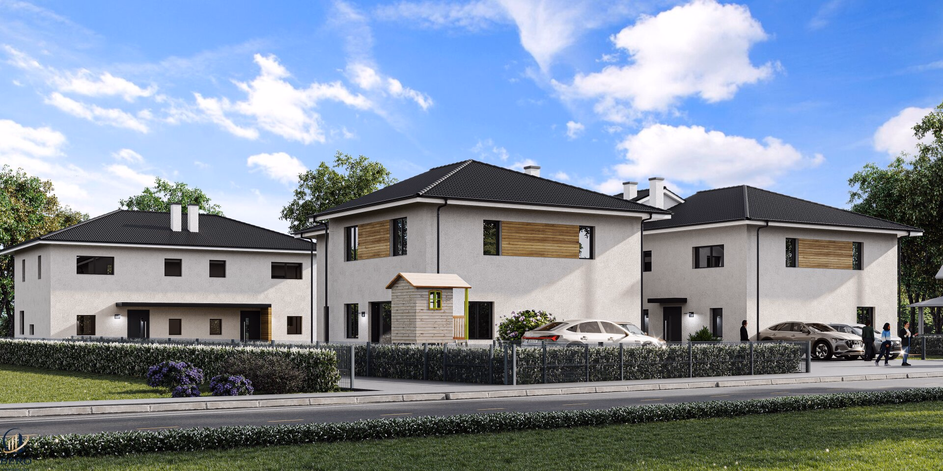 seitliche Hausansicht-Visualisierung