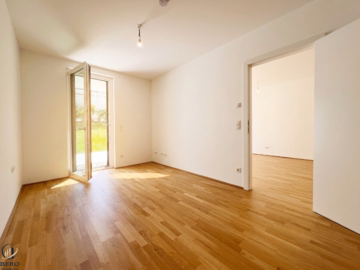 Schlafzimmer - Fantastische 2-Zimmer-Gartenwohnung! Erstbezug! 2 Wohnhäuser in Bestlage – (nur) noch 15 Wohnungen in verschiedenen Größen frei! PROVISIONSFREI!