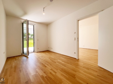 Schlafzimmer - Fantastische 2-Zimmer-Gartenwohnung! Erstbezug! 2 Wohnhäuser in Bestlage – (nur) noch 15 Wohnungen in verschiedenen Größen frei! PROVISIONSFREI!