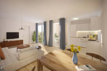 Bild - Top 1 im EG mit 3 Zimmern und Loggia – Neubau Erstbezug, Niedrigenergie – provisionsfrei