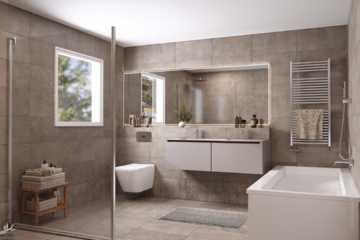 Tageslicht-Bad-Visualisierung - „Sunside Living – Wo Träume wohnen“