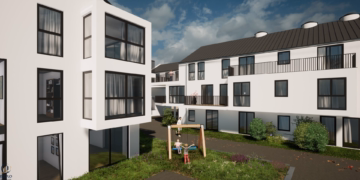 1:1 Rendering der Wohnhausanlage - Raugasse