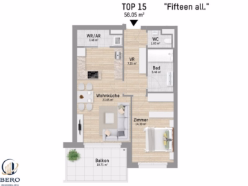 2 Zimmer mit Balkon | U1 Großfeldsiedlung, 1210 Wien, Terrassenwohnung
