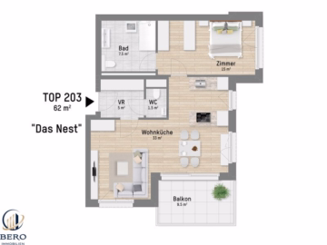 2 Zimmer Balkon | Alte Donau | U1 Kagran, 1220 Wien, Terrassenwohnung