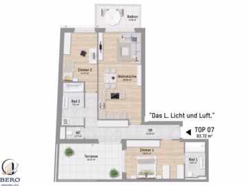 3 Zimmer mit Balkon & Terrasse | U1 Großfeldsiedlung, 1210 Wien, Terrassenwohnung