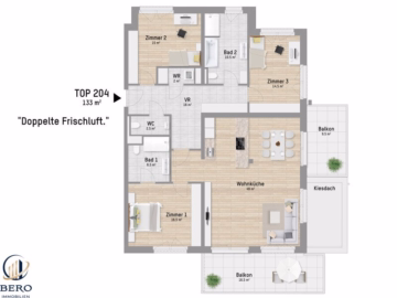 4 Zimmer | 2 Bäder | 2 Balkone | Lobau, 1220 Wien, Terrassenwohnung