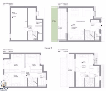 GR- KG+ EG+ OG+ DG - Exklusives und neu errichtetes Reihenhaus+ Kellergeschoss+ Terrasse+ Garten+ Stellplatz