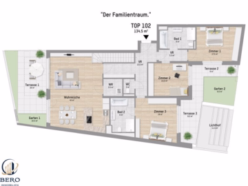 Familientraum – Gartenwohnung in der Lobau, 1220 Wien, Maisonette