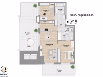 3 Zimmer mit Terrasse | U1 Großfeldsiedlung, 1210 Wien, Terrassenwohnung