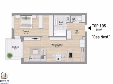 2 Zimmer | Balkon | Lobau, 1220 Wien, Terrassenwohnung