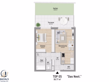 2 Zimmer mit Terrasse & Garten| U1 Großfeldsiedlung, 1210 Wien, Gartenwohnung