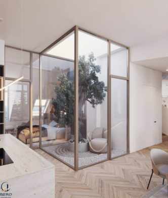 Atrium, Visualisierung - „Exquisites Luxus-Penthouse mit großer Dachterrasse im Erstbezug“